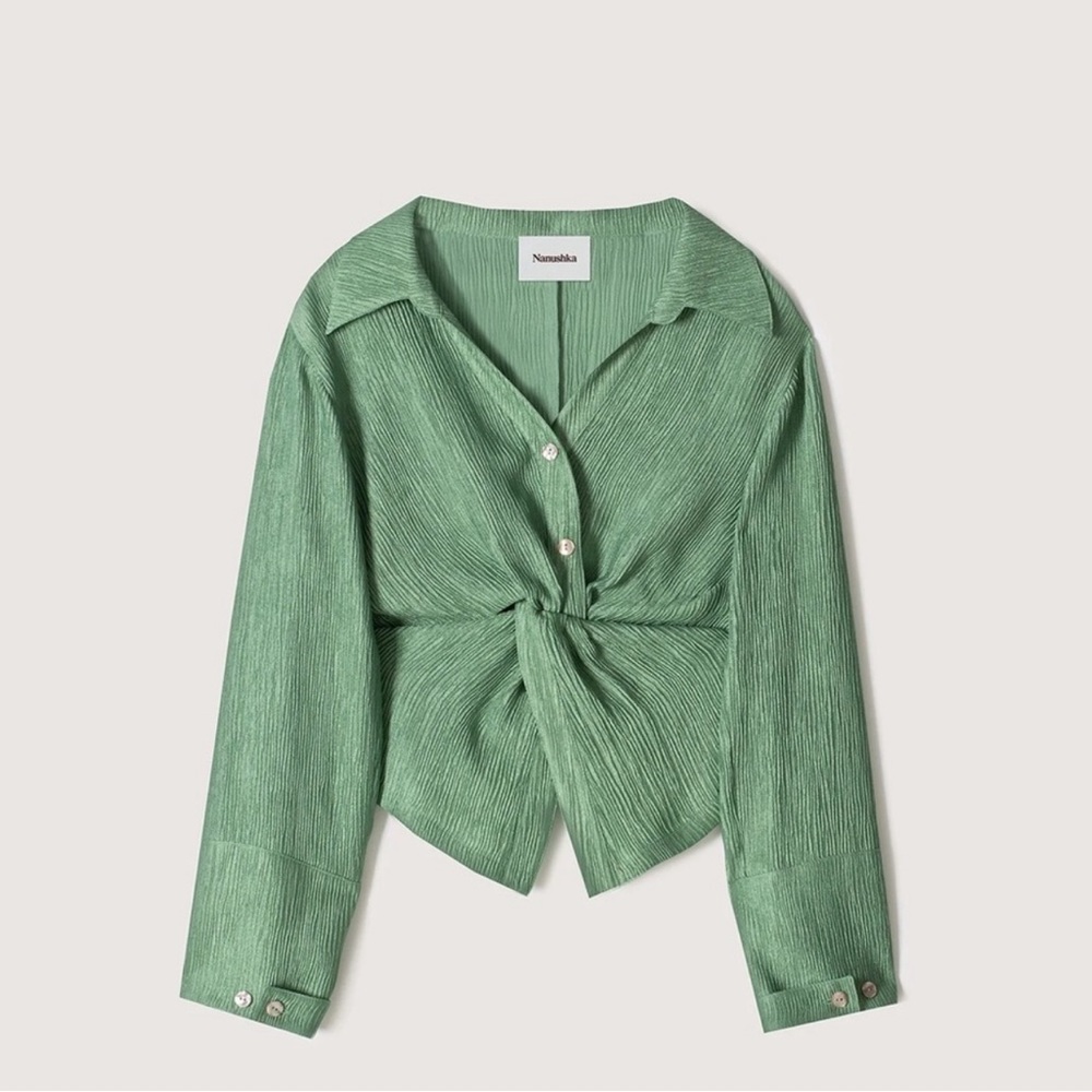 Nanushka green shirt size small but fits medium